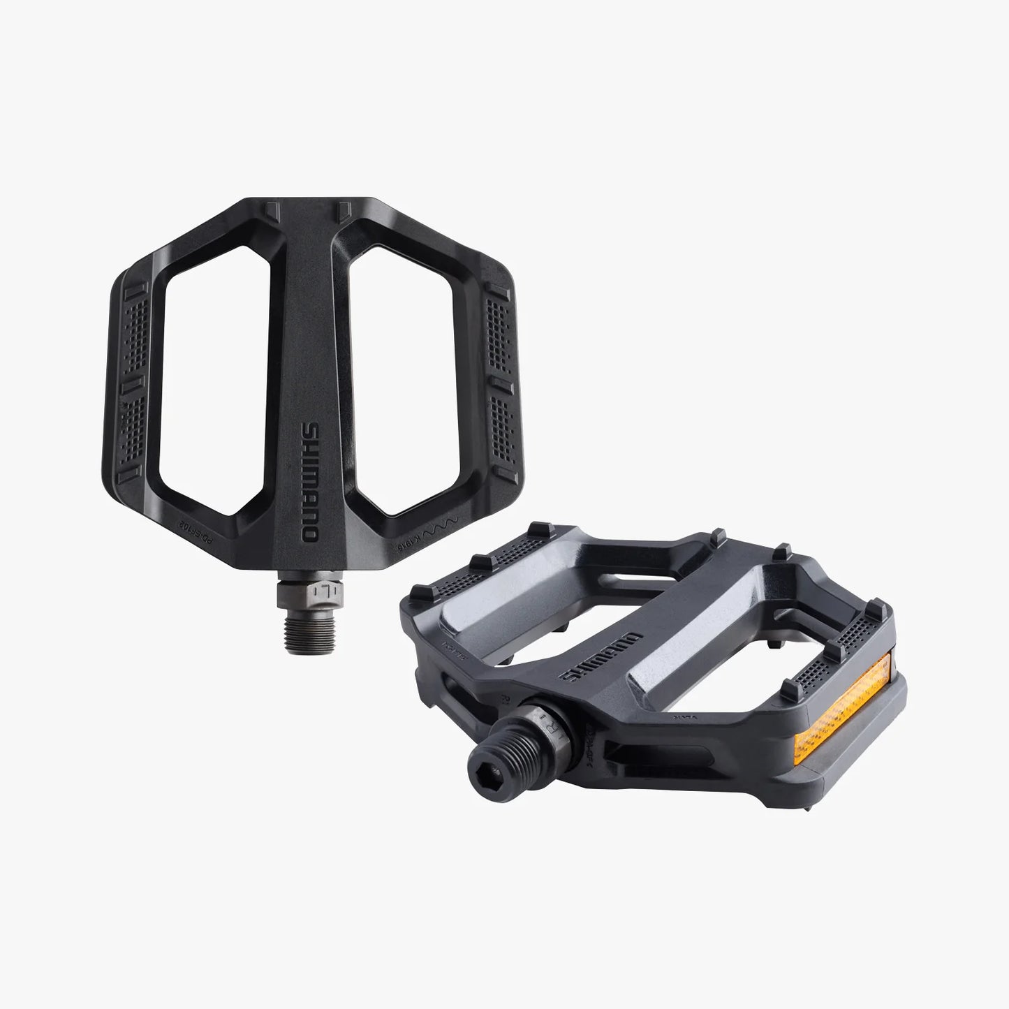 Shimano PEDAL- PD-EF102- FLAT- W-REFLECTOR- BLACK